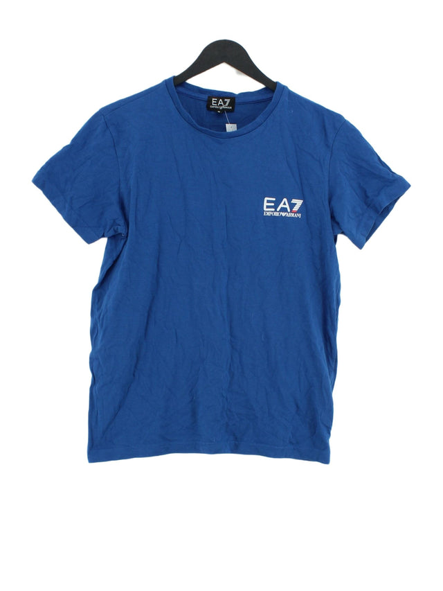 Emporio Armani Men's T-Shirt S Blue 100% Cotton