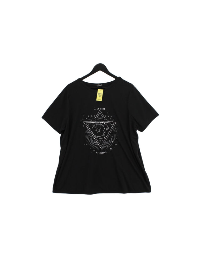 Limited Women's T-Shirt UK 22 Black Polyester with Elastane
