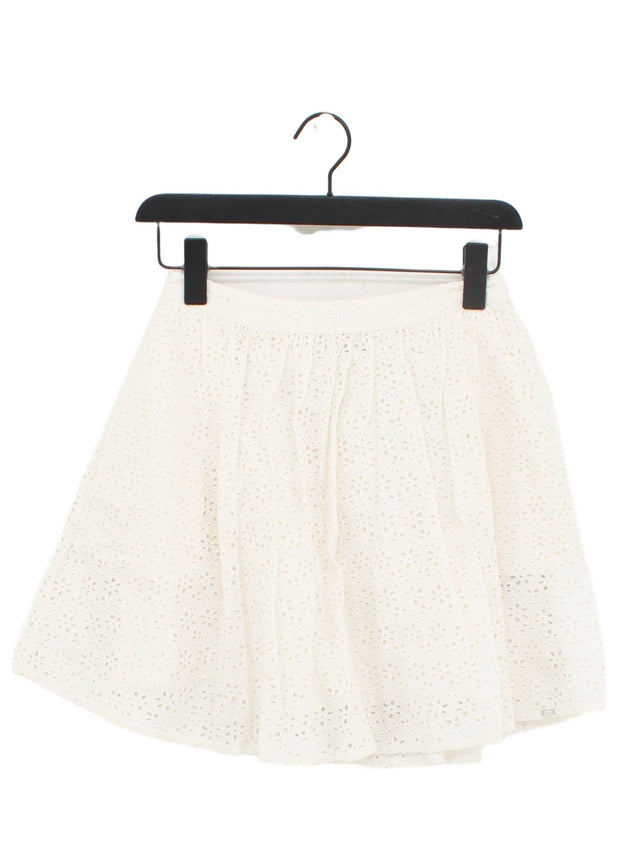 Superdry Women's Midi Skirt XXS White 100% Cotton