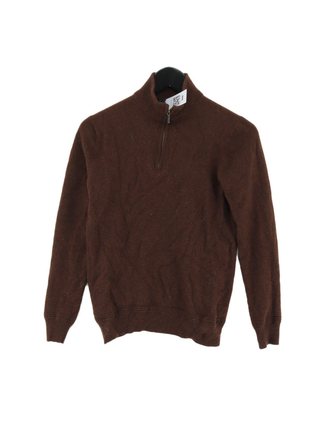 Farhi Women's Jumper S Brown Wool with Cashmere