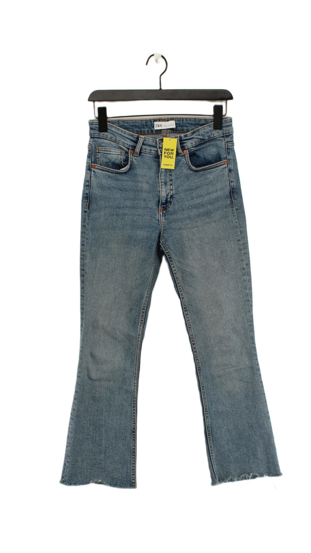 Zara Women's Jeans UK 10 Blue 100% Cotton