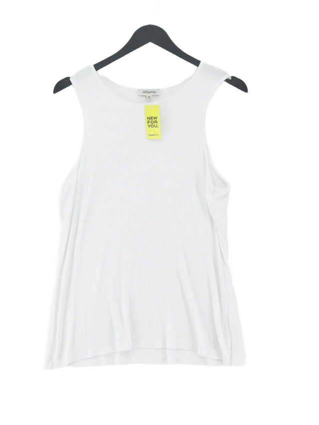 Albaray Women's T-Shirt UK 16 White Viscose with Elastane