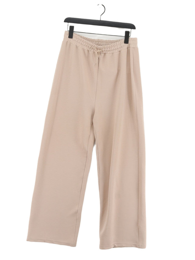 New Look Women's Suit Trousers UK 14 Cream Polyester with Elastane