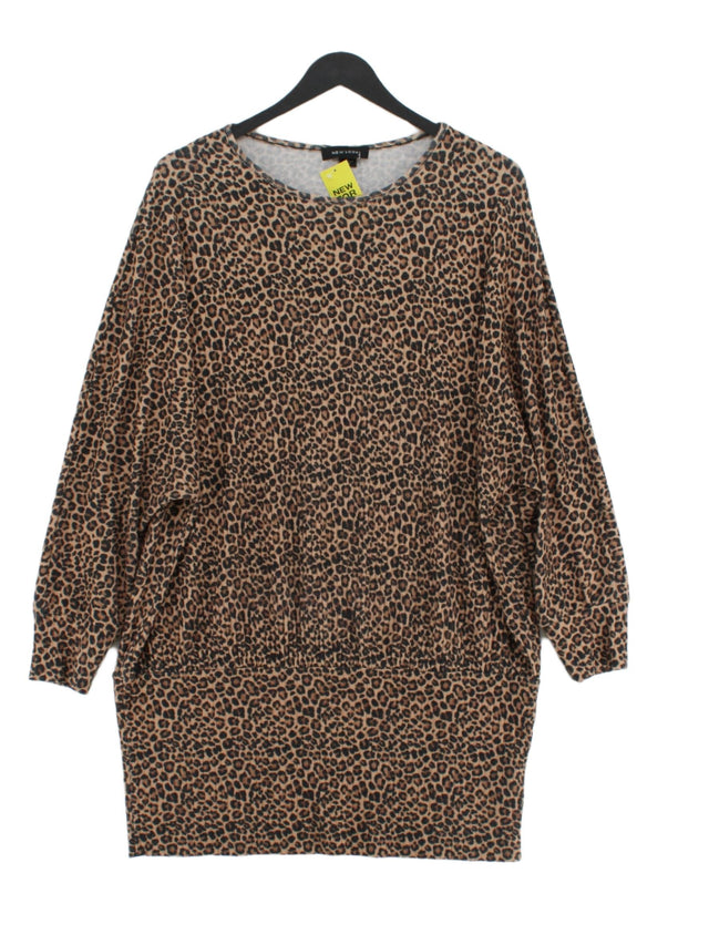 New Look Women's Jumper UK 14 Brown 100% Other