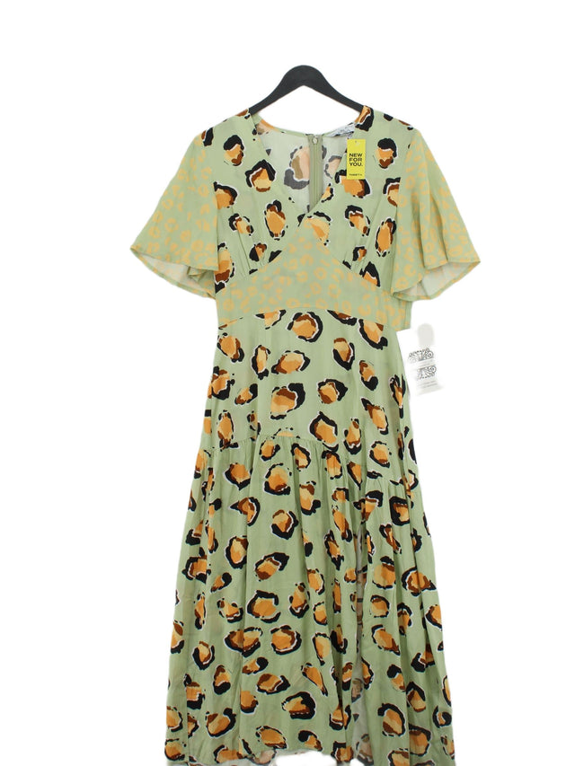 Never Fully Dressed Women's Maxi Dress UK 12 Green 100% Viscose