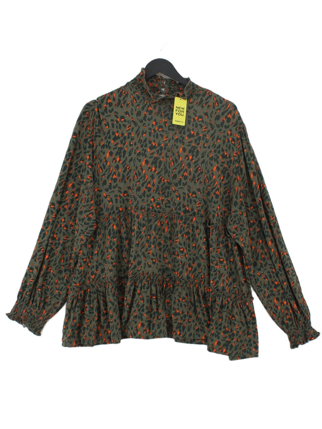 Joe Browns Women's Blouse UK 16 Green Viscose with Elastane