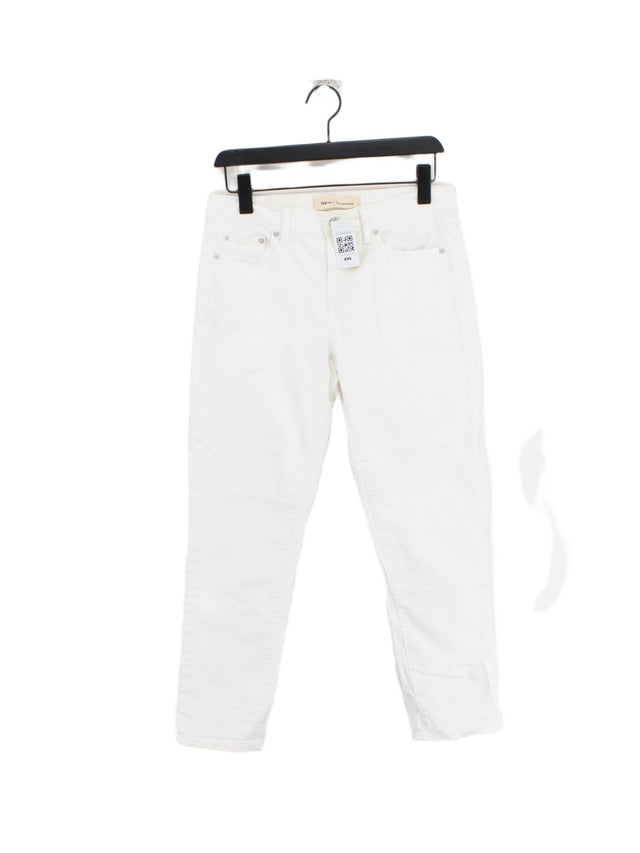 Gap Women's Jeans W 27 in White Cotton with Elastane, Spandex