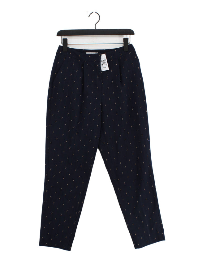 Oliver Bonas Women's Suit Trousers UK 8 Blue Polyester with Elastane, Viscose
