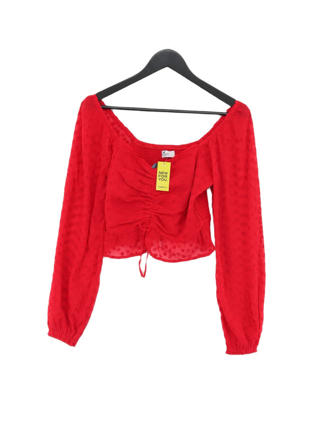 Hollister Women's Top S Red 100% Polyester