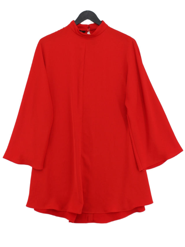 Zara Women's Midi Dress XS Red 100% Polyester