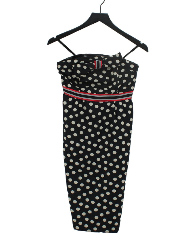Maeve Women's Midi Dress UK 6 Black Polyester with Cotton