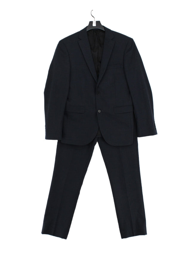 Next Men's Two Piece Suit Chest: 38 in; Waist: 30 in Blue 100% Polyester