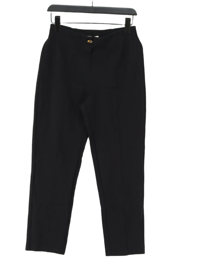 Oasis Women's Trousers UK 10 Black Polyamide with Elastane, Spandex