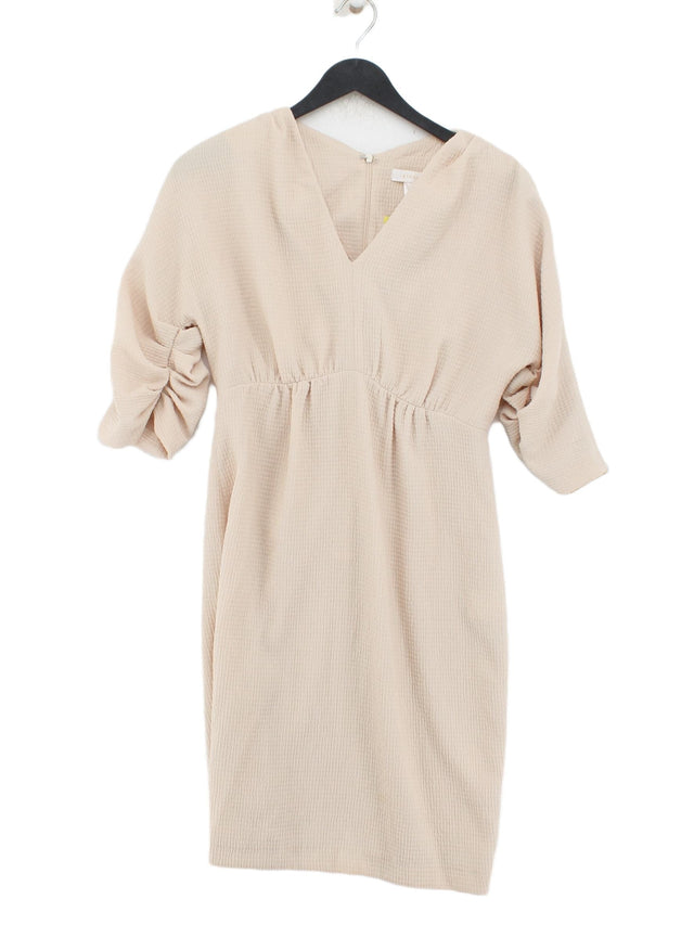 Intropia Women's Midi Dress UK 6 Cream 100% Polyester