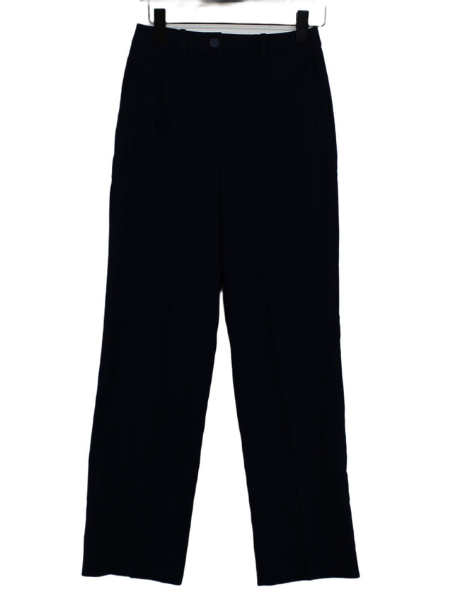 Lacoste Women's Suit Trousers UK 8 Blue 100% Cotton