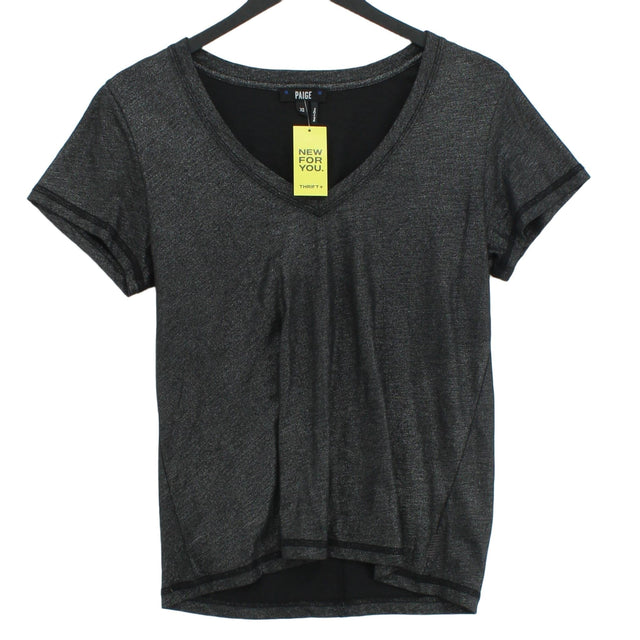 Paige Women's T-Shirt XS Silver Cotton with Lyocell Modal