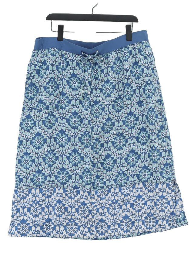 White Stuff Women's Maxi Skirt UK 18 Blue 100% Linen