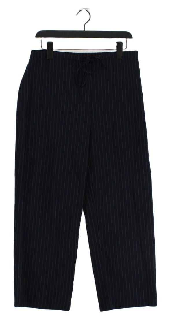 St. Michael Women's Suit Trousers UK 16 Blue 100% Polyester