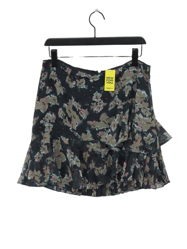 Reiss Women's Mini Skirt UK 12 Blue 100% Polyester