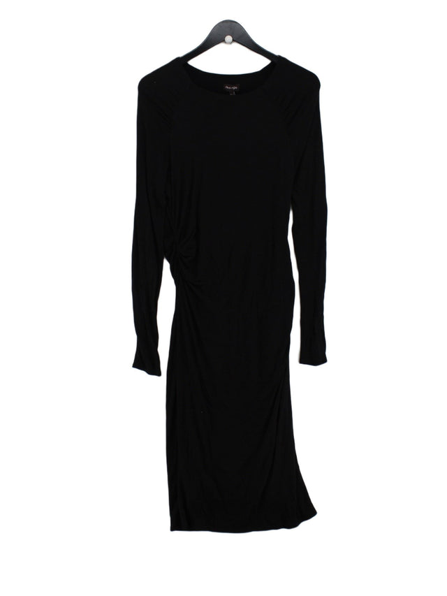 Phase Eight Women's Midi Dress UK 12 Black Viscose with Elastane, Wool