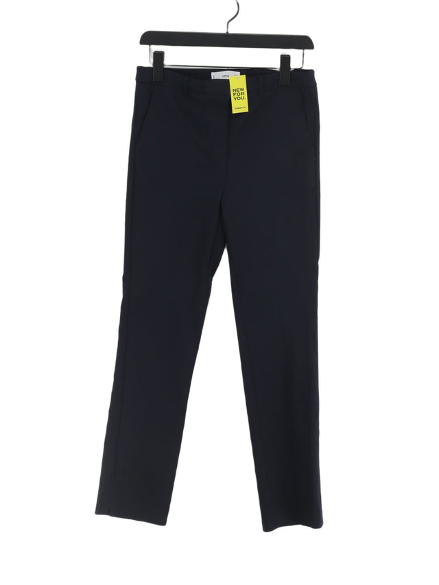 MNG Women's Suit Trousers UK 12 Blue 100% Viscose