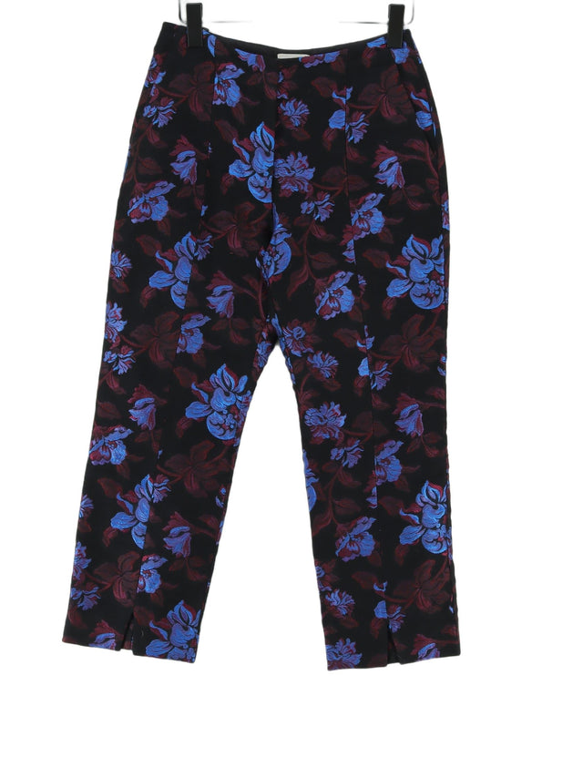 Erdem Women's Suit Trousers UK 10 Blue Wool with Other, Polyamide, Polyester