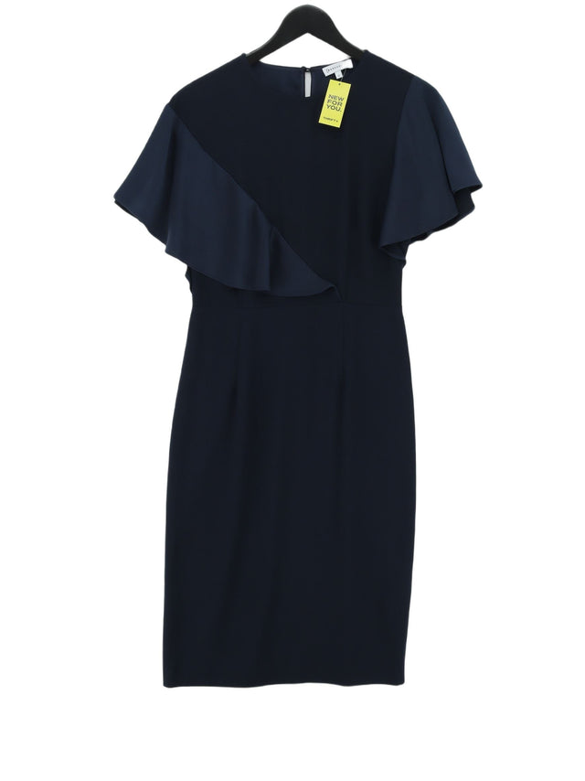 Warehouse Women's Midi Dress UK 10 Blue 100% Polyester