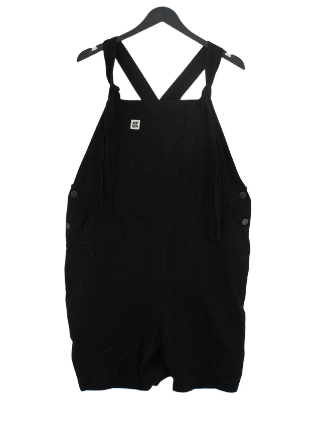 Lucy & Yak Women's Playsuit UK 12 Black 100% Cotton
