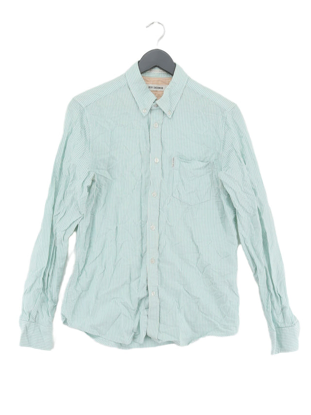 Ben Sherman Men's Shirt S Green 100% Cotton