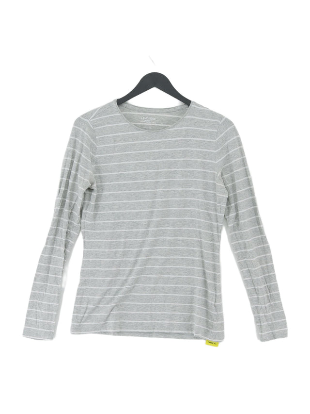 Lands End Women's T-Shirt S Grey 100% Other