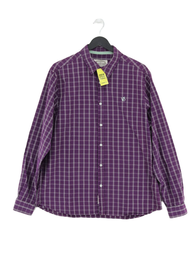 White Stuff Men's Shirt L Purple 100% Cotton