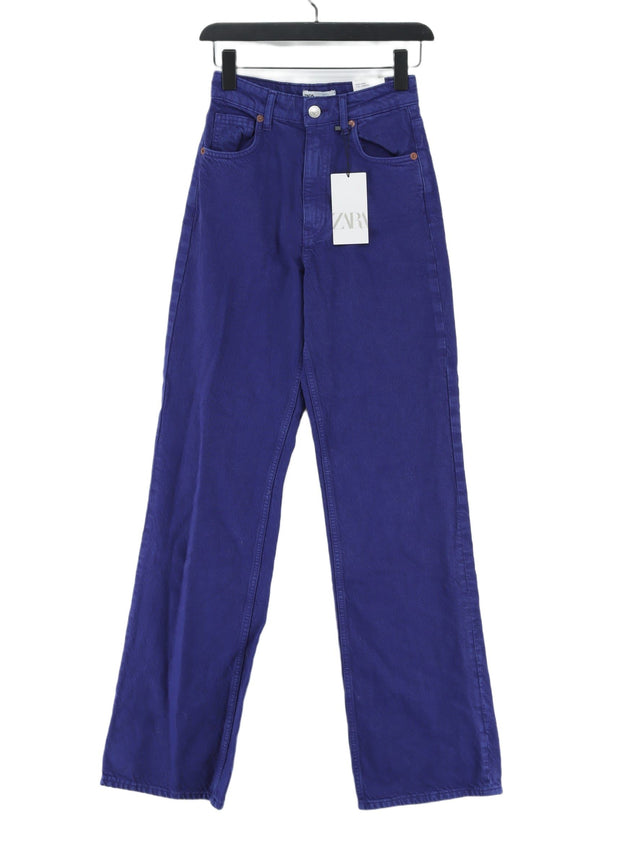 Zara Women's Jeans UK 6 Purple 100% Cotton