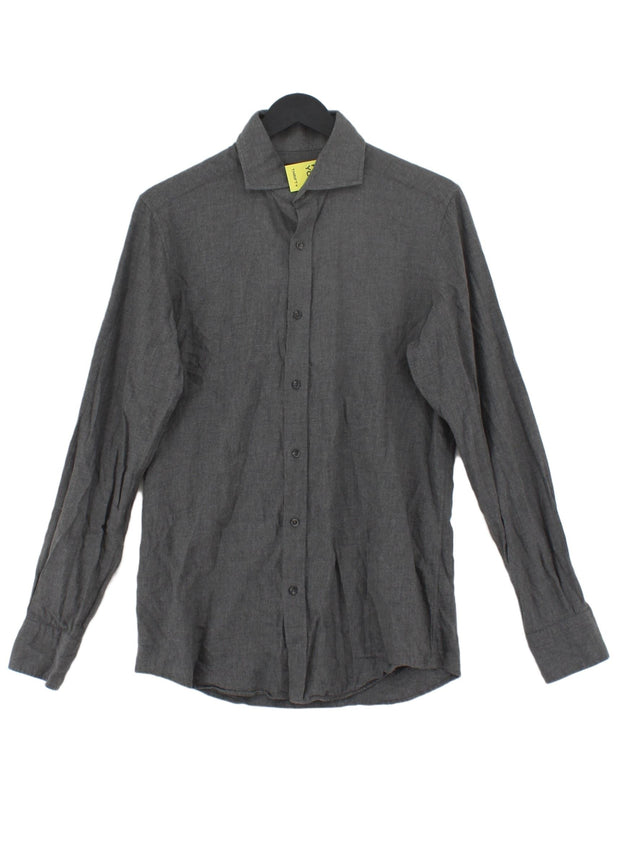 Massimo Dutti Men's Shirt S Grey 100% Other