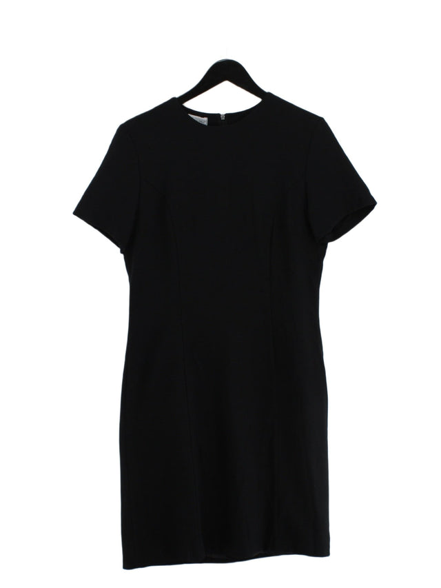 Long Tall Sally Women's Midi Dress UK 14 Black Polyester with Viscose