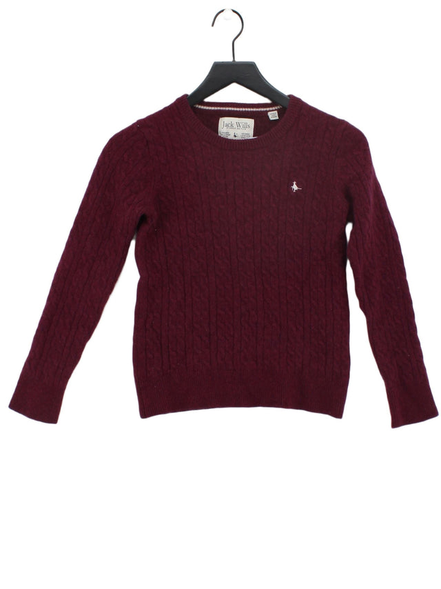 Jack Wills Women's Jumper UK 14 Purple 100% Wool