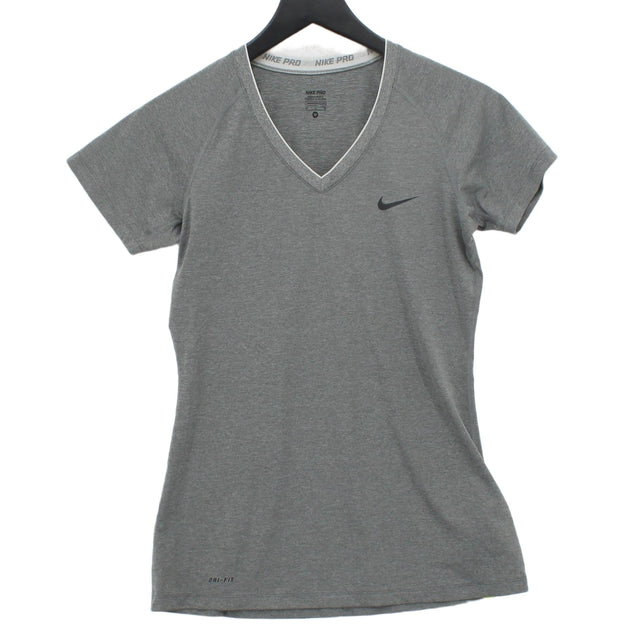 Nike Women's T-Shirt M Grey Polyester with Elastane