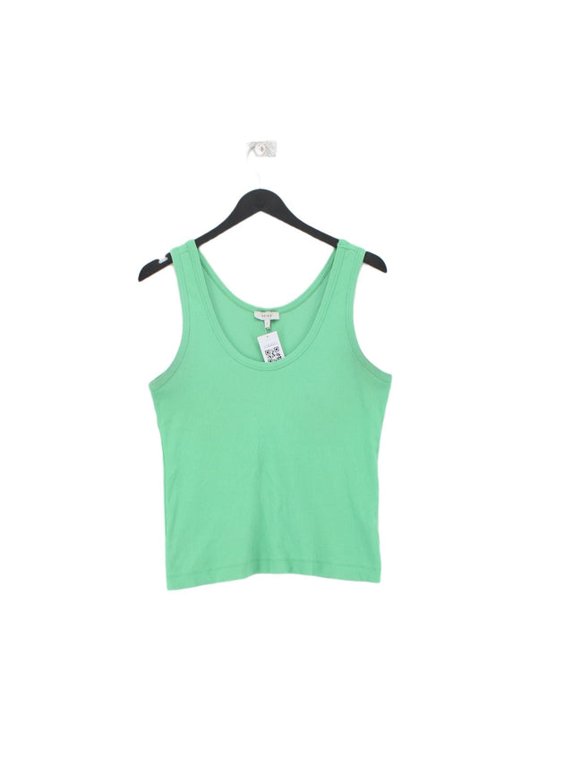 Reiss Women's T-Shirt L Green Cotton with Elastane