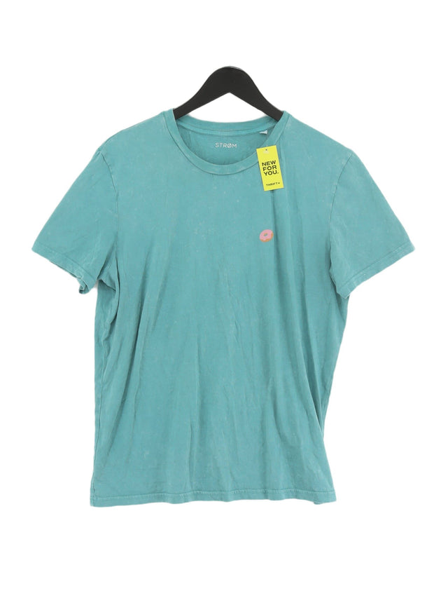 Strom Men's T-Shirt M Green 100% Cotton