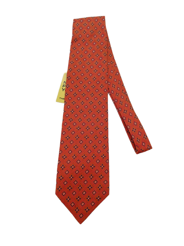 Harvey Nichols Men's Tie Orange 100% Silk