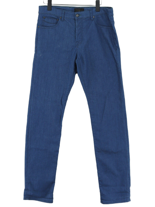Ted Baker Men's Jeans W 34 in Blue Cotton with Elastane