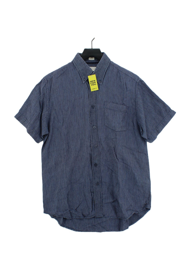 Marina Yachting Men's Shirt M Blue Cotton with Linen