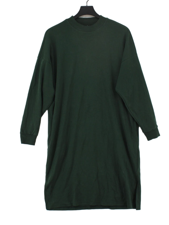 Monki Women's Midi Dress M Green 100% Cotton