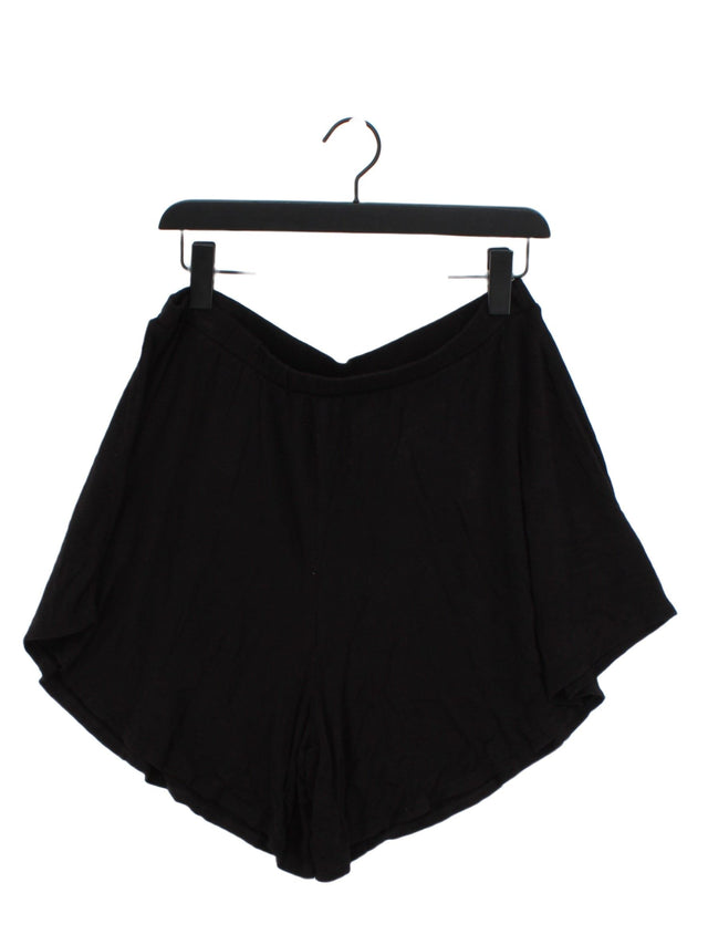 Free People Women's Shorts XL Black Rayon with Elastane