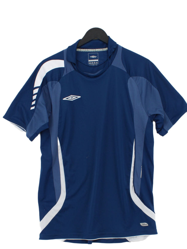 Umbro Men's T-Shirt M Blue 100% Polyester