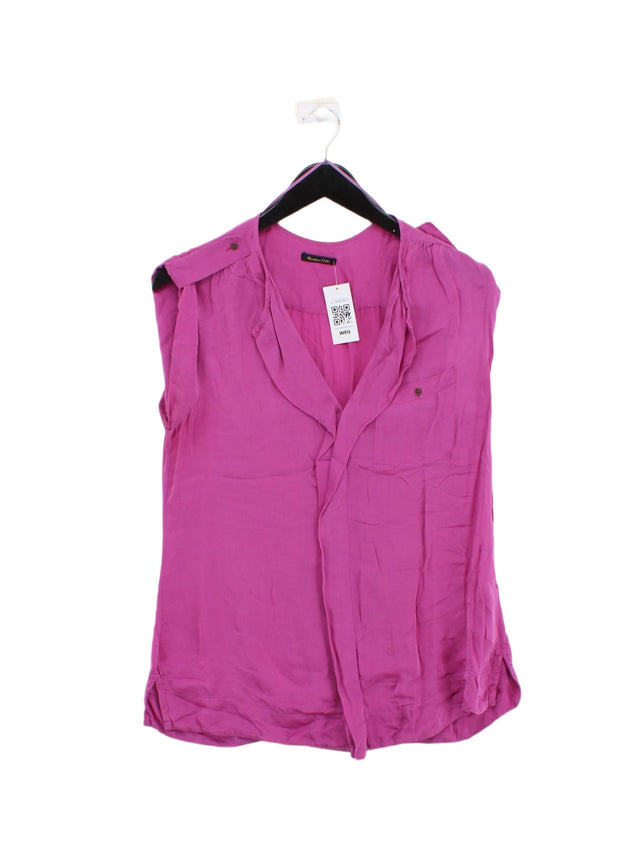 Massimo Dutti Women's Top XL Pink 100% Silk