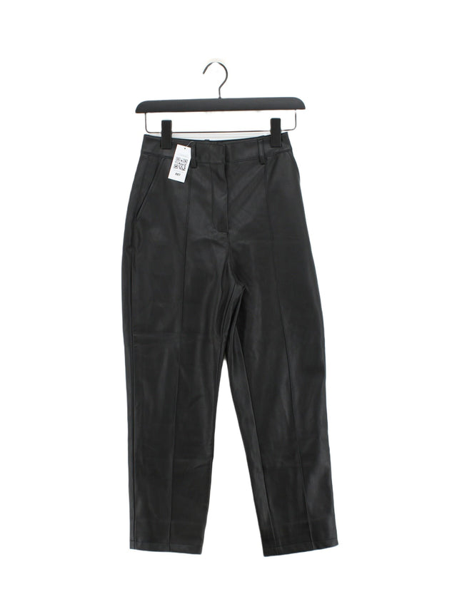 NA-KD Women's Trousers UK 4 Black 100% Polyester