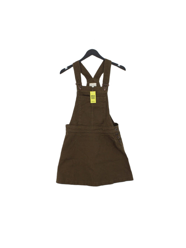 Jack Wills Women's Midi Dress UK 6 Green 100% Cotton