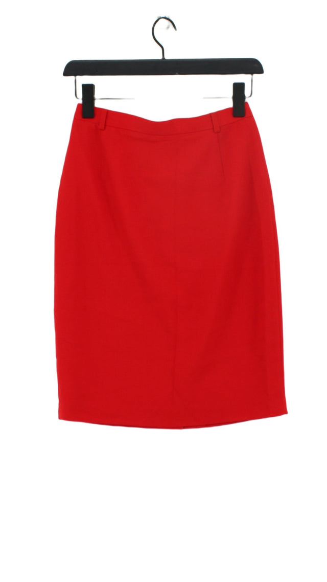 ESCADA Women's Midi Skirt UK 8 Red 100% Wool