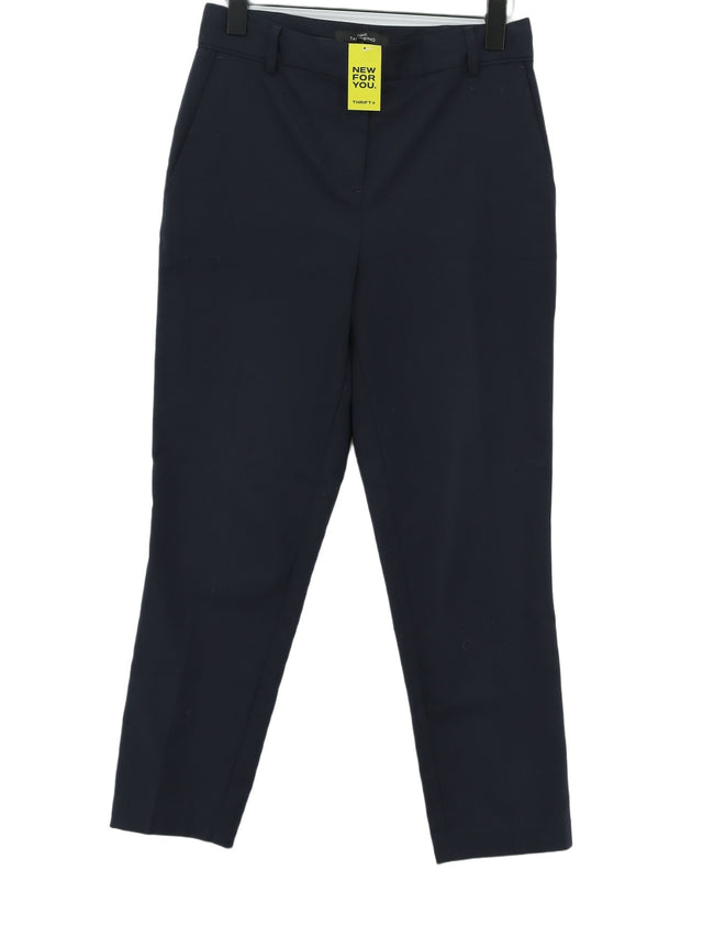 Next Women's Suit Trousers UK 8 Blue Polyester with Elastane, Viscose