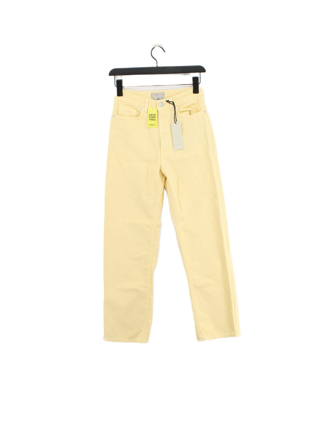 Never Fully Dressed Women's Jeans UK 6 Yellow 100% Cotton